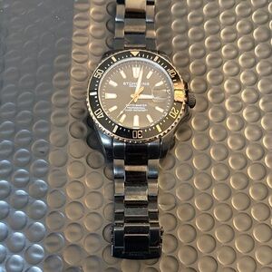 Stuhrling Black Stainless Steel Men's Dive Watch